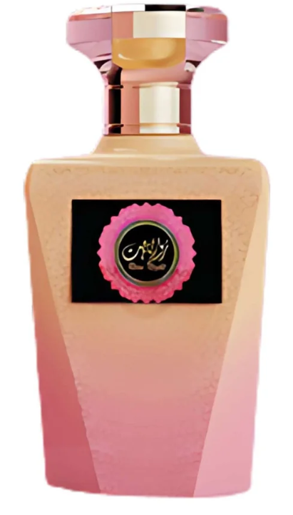 Abyat Rose Night Eau de Parfum frasco rosa degradado fondo blanco