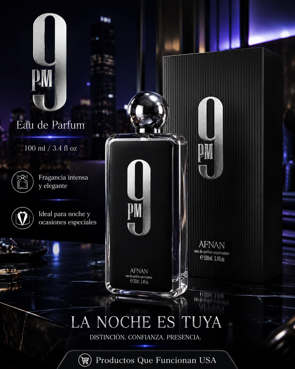 Afnan 9 PM Eau de Parfum 100ml