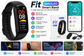Fit AMOLED Smart Band – Pantalla AMOLED, Monitor de Frecuencia Cardíaca, Sueño y Actividad Física