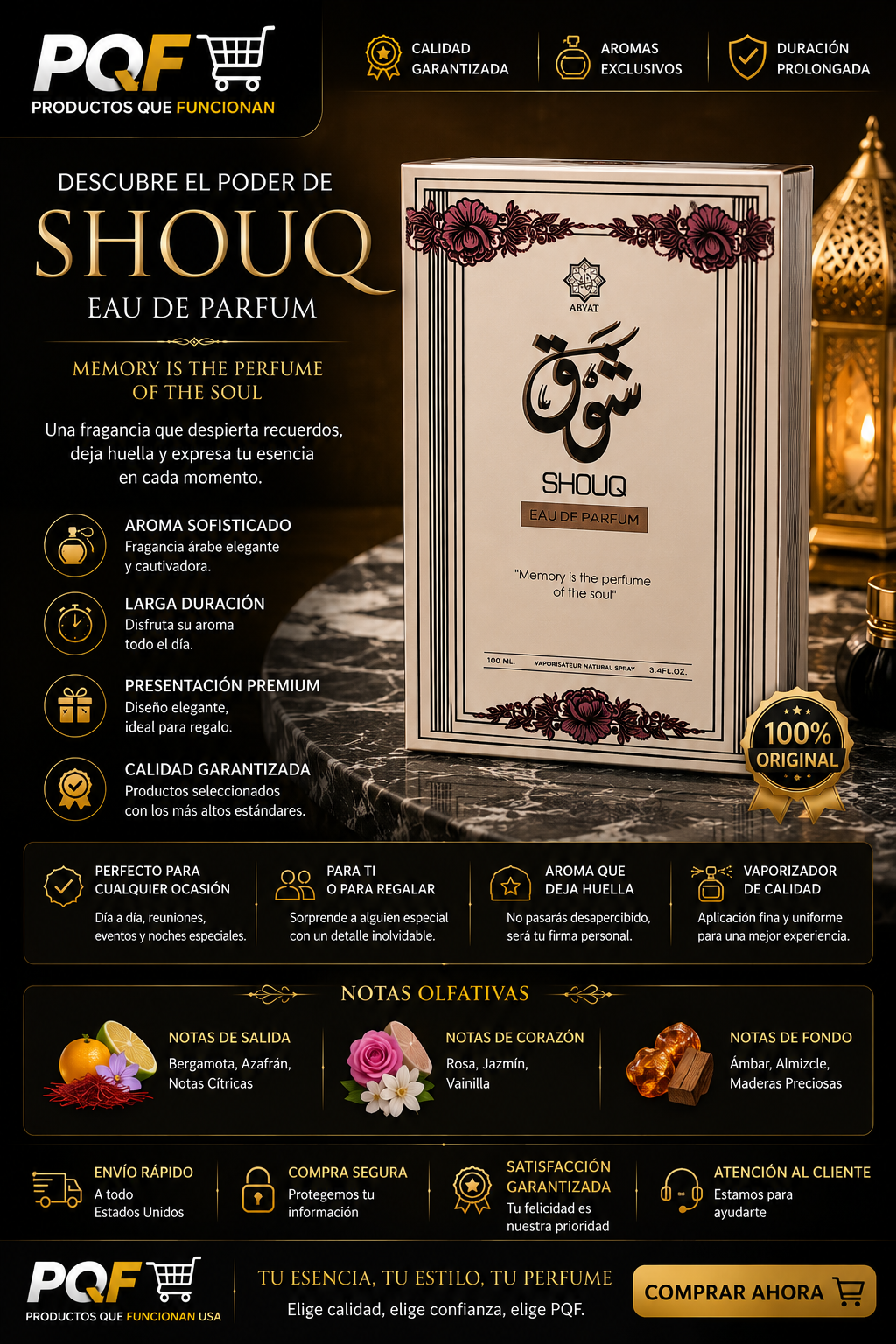SHOUQ Eau de Parfum by Abyat – Arabian Perfume 100ml