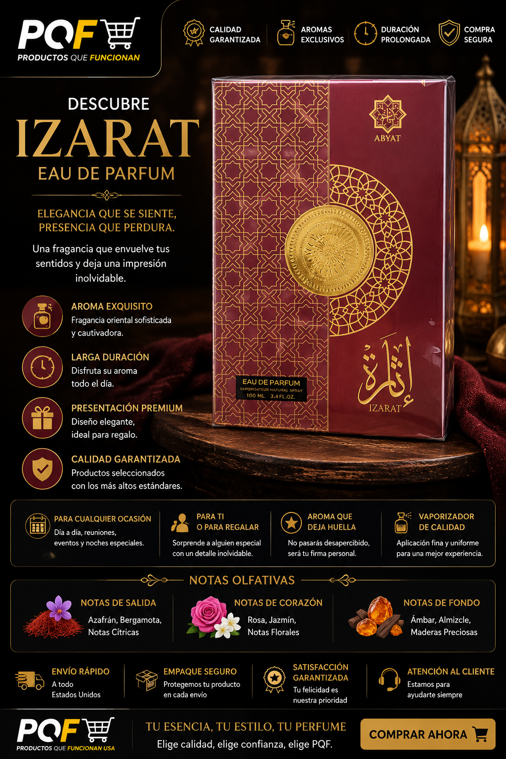 IZARAT Eau de Parfum by Abyat - Perfume Árabe Oriental