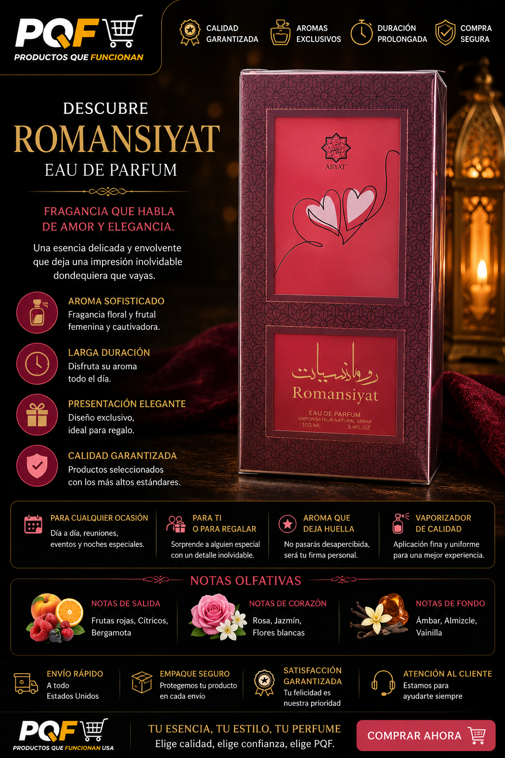 ROMANSIYAT Eau de Parfum by Abyat - Perfume Árabe Floral